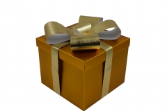 ���� ���������� 30*30*25cm gold box/gold bow