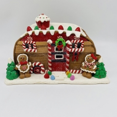 candy house ���������� 28*16.5*15cm 3*aa led biscuit/white