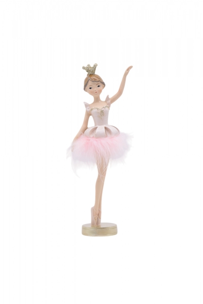 διακοσμητικο ballet dancer resin 4.5*8.5*21cm pink