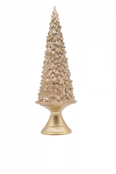 διακοσμητικο δεντρακι/χρυσοσκονη resin 9.5*9.5*28cm gold