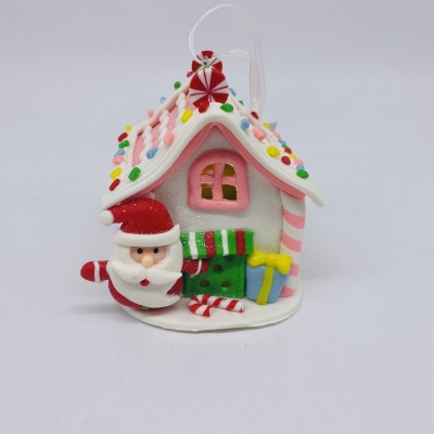 στολιδι candy house 7.5cm led light santa