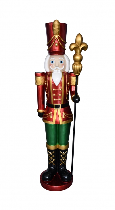 καρυοθραυστης resin με δορυ / φως 46x35x156cm βασιλικη φρουρα classic