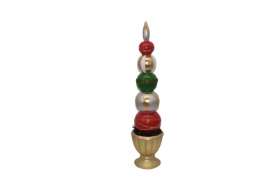 resin ball pillar 21*21*82cm red/green/gold