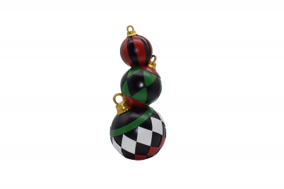 s/3 resin ball tower 15*15*34cm red/green/black