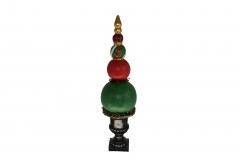 resin ball pillar 40*40*152cm red/green/gold
