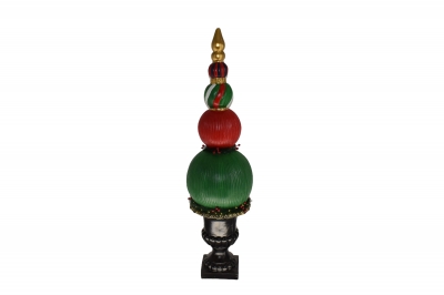 resin ball pillar 40*40*152cm red/green/gold
