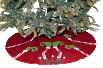 tree skirt santa`s helper 120cm red/green
