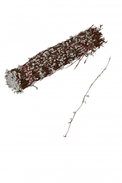 πακετο με κλαδακια γκι λευκα 200τμχ 37cm