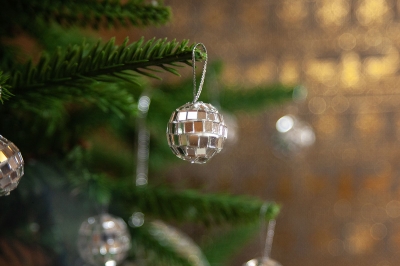 μπαλες ασημενιος καθρεφτης 2cm s/12