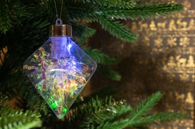 χρ.μπαλα ρομβος διαφανη με led 8 x 10cm