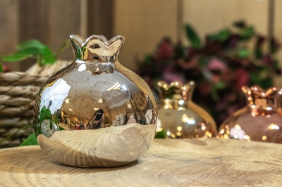 ΚΕΡΑΜΙΚΟ ΡΟΔΙ ΑΣΗΜΕΝΙΟ 8 x 8 x 9cm