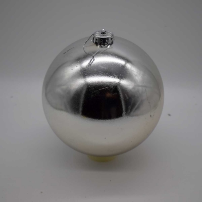 15cm χρ.μπαλα αθραυστη shiny silver