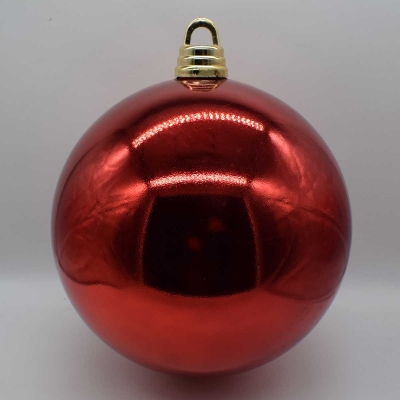 30cm χρ.μπαλα αθραυστη shiny christmas red