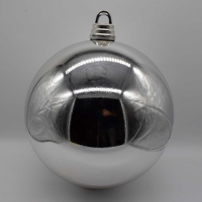 30cm χρ.μπαλα αθραυστη shiny silver