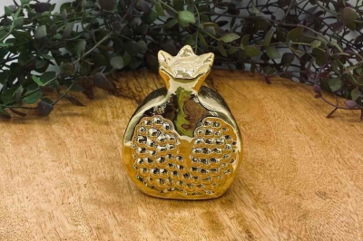 κεραμικο ροδι ανοιχτο 7.5*4.5*9cm χρυσο(m)