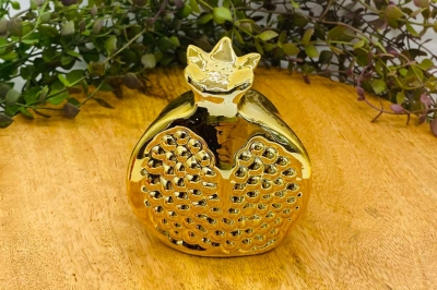 κεραμικο ροδι ανοιχτο 9.5*5*10.5cm χρυσο(l)