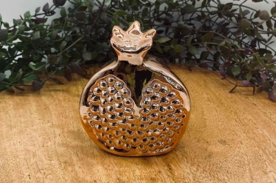 κεραμικο ροδι ανοιχτο 9.5*5*10.5cm ροζ χρυσο(l)