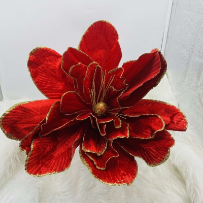 giant mangolia d.50*h.40cm βελουδινη red