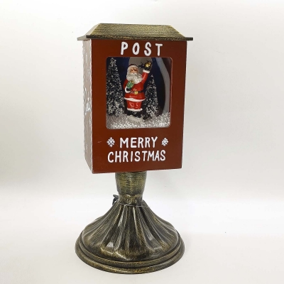 χρ. γραμματοκιβωτιο χιονι/φωτακια/μουσικη 19*19*37cm