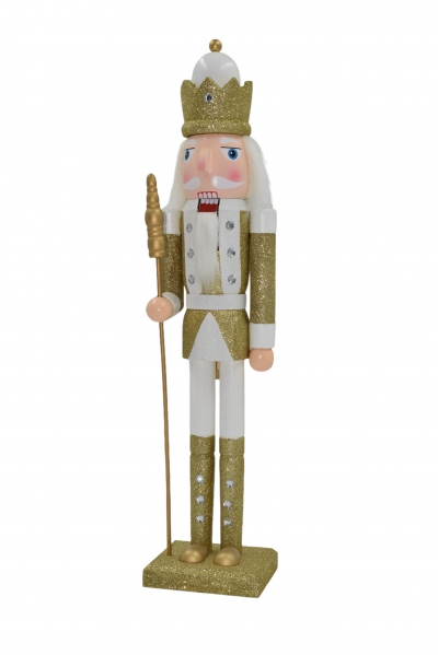 καρυοθραυστης 60cm gold&white με δορυ