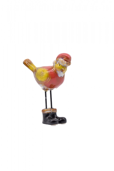 πουλακι/μποτες κεραμικο glazed 10*6*15.5cm κιτρινο