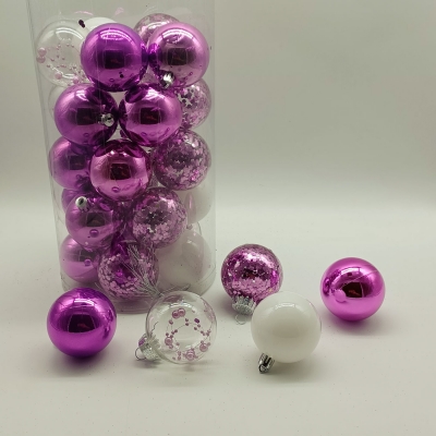 πακετο μπαλες s/30  6cm lavender αθραυστες