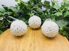 ������ foam organza s/3 d.8cm white/gold