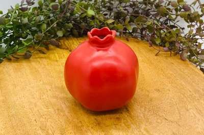 κεραμικο ροδι κοκκινο ματ 10 x 10 x 11cm