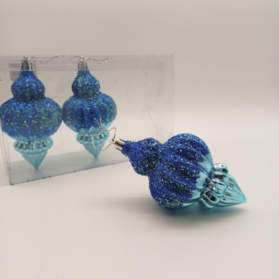 πακετο μπαλες lantern cone12cm s/3 lake blue αθραυστες