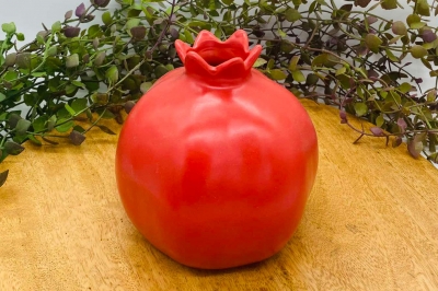 κεραμικο ροδι κοκκινο ματ 13 x 13 x 13.5cm