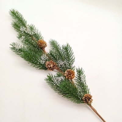 χρ.spray flowers 62cm ελατο/κουκουναρι