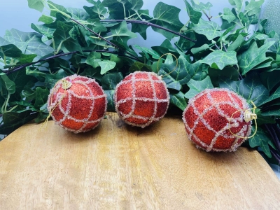 μπαλες foam καπιτονε s/3 d.8cm red