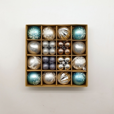 πακετο μπαλες 3cm*32/6cm*12 silver/arctic blue αθραυστες