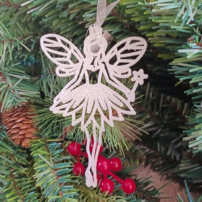 ΣΤΟΛΙΔΙ ΝΕΡΑΪΔΑ GLITTER 9.5*14.5CM ΛΕΥΚΟ