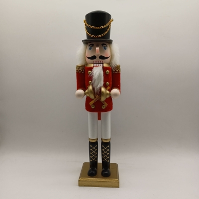 καρυοθραυστης 38cm royal με πιατινια κοκκινο/χρυσα κουμπια