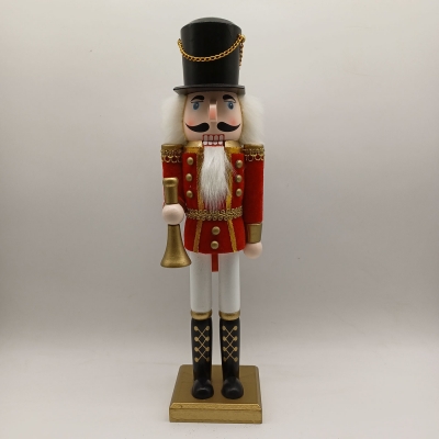 καρυοθραυστης 38cm royal με τρομπετα κοκκινο/χρυσα κουμπια