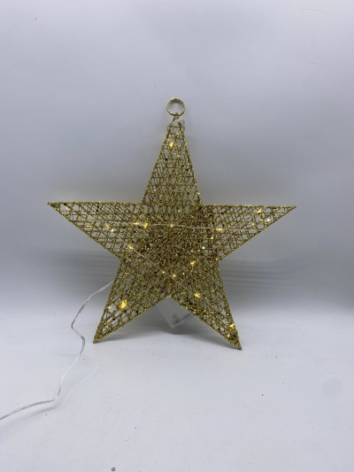 αστερι πλεξη 30cm 20led b/o,usb, gold