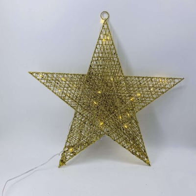 αστερι πλεξη 40cm 30led b/o,usb, gold