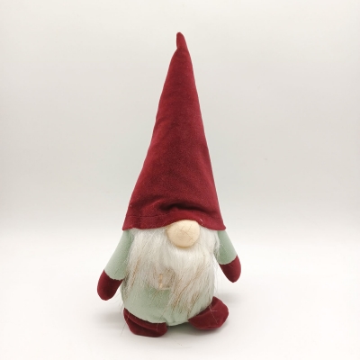 νανος-ξωτικο με φως velvet 14*11*26cm μπορντω/μεντα