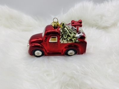 στολιδι φορτηγακι αθραυστο με δωρα 12.7*5*8.3cm christmas red