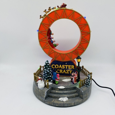 χρ.παρασταση roller coaster 22*23*30cm κινηση/φωτακια/μουσικη 3aa