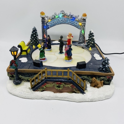 χρ.παρασταση snowflake dance 28*30,5*16cm κινηση/φωτακια/μουσικη 3aa