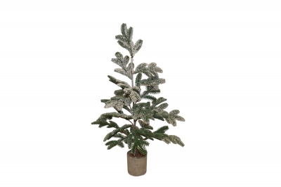 χρ.δεντρακι 60cm σε κασπω ελατο dark green χιονισμενο