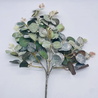τεχνητο bush ευκαλυπτος 43cm autumn χιονισμενο