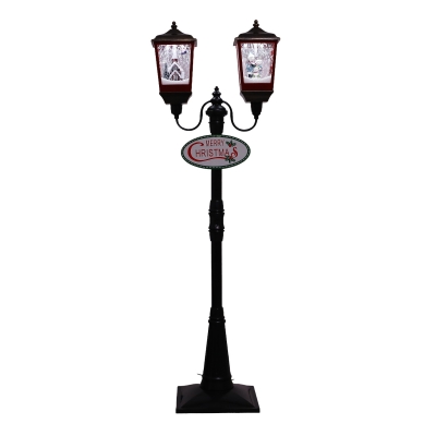 φαναρι διπλο με στυλο χιονι/φωτακια/μουσικη 179cm maroon gold