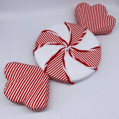 stripes καραμελα 52*7*25cm red/white