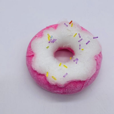 rainbow donut 11.5*3*11.5cm sugar pink