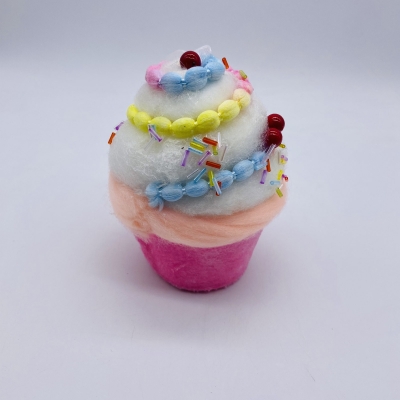 rainbow cupcake 9.5*9.5*13cm sugar pink