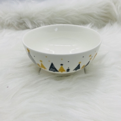 bowl joy 11*11*5.8cm white/gold