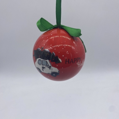 μπαλα foam 7cm car/christmas tree red